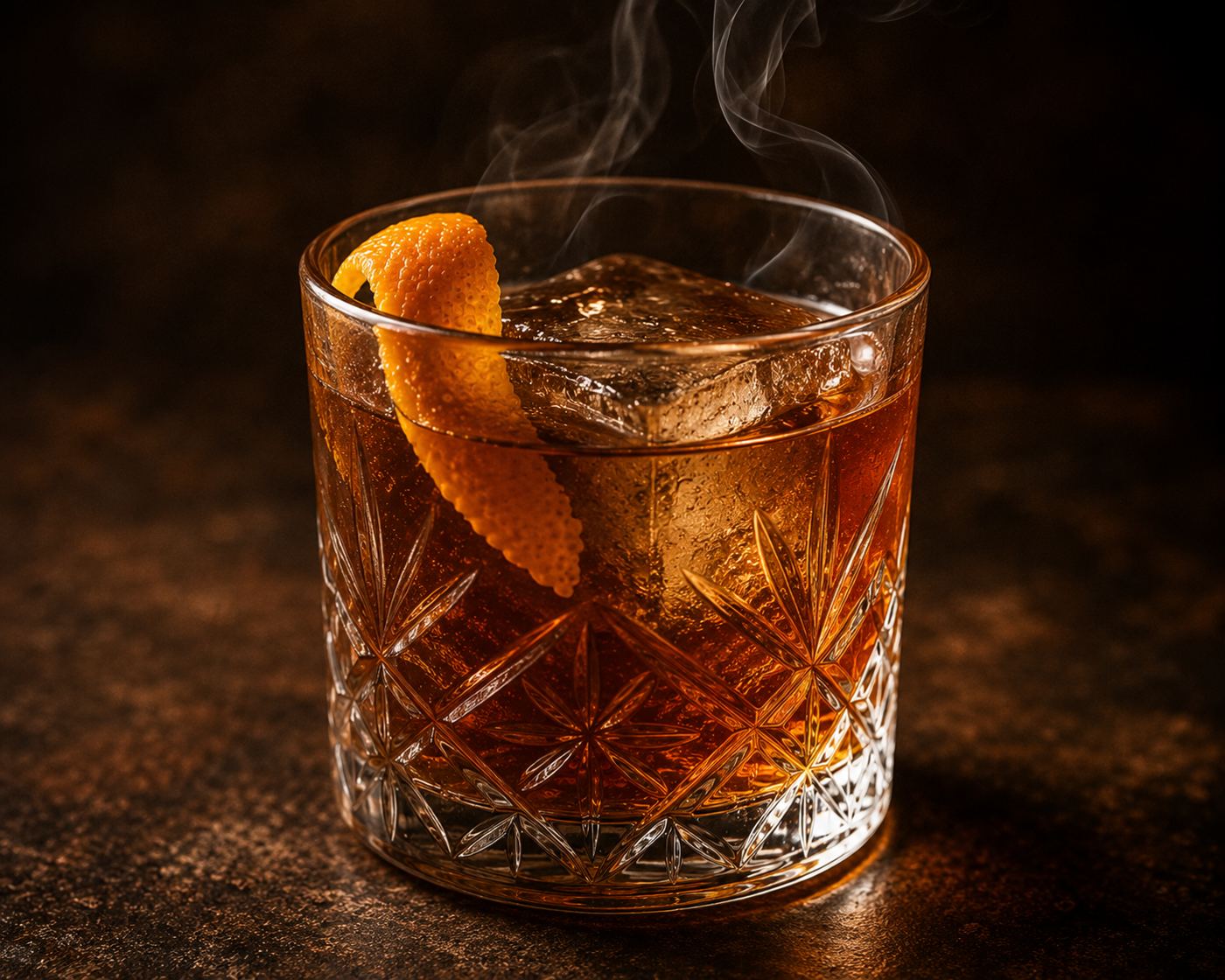 Smoked old fashioned
